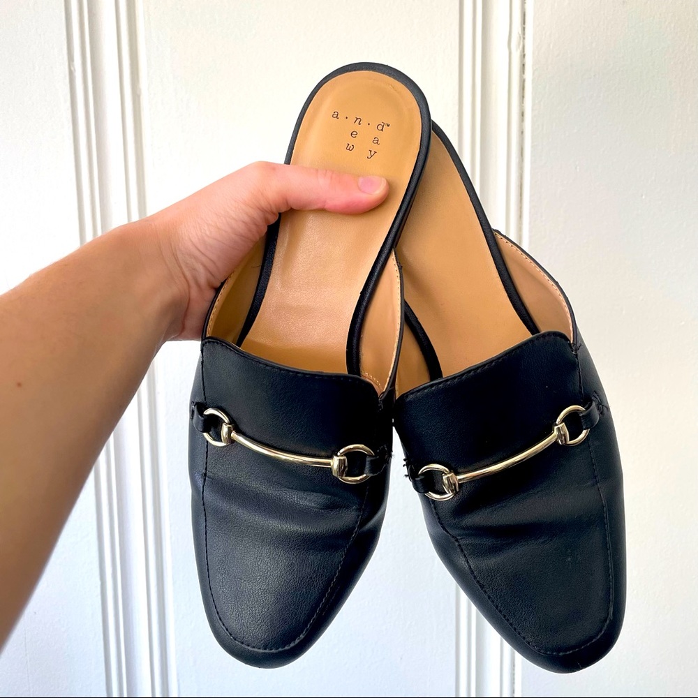 A New Day Loafer Mules Black Size 9